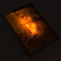 Obraz ścienny czerwona latarnia, 3 diody LED, 30 x 40 cm