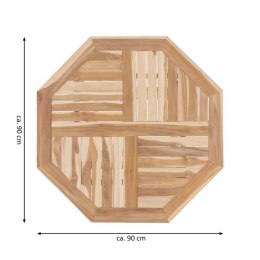 Stół ośmiokątny ogrodowy składany DIVERO - 90 x 90 cm