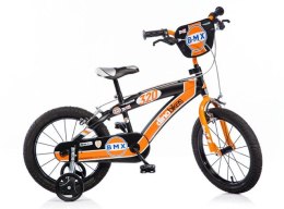 Dino BMX 165XC czarno - pomarańczowy rower dziecięcy 16