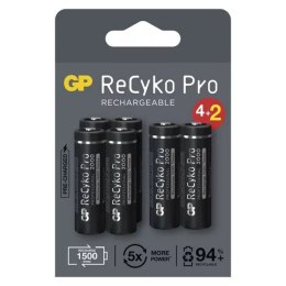 Akumulatorki, AA (HR6), 1.2V, 2000 mAh, GP, kartonik, 6-pack, ReCyko Pro