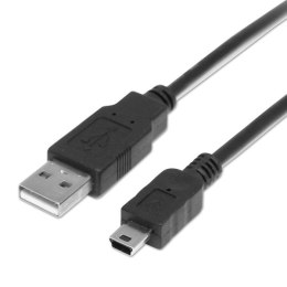 Kabel USB (2.0), USB A M- USB mini M (5 pin), 0.6m, czarny