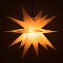 Dekoracja świąteczna - gwiazda 1 LED, 55 cm, żółta
