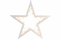 Świąteczna dekoracja - gwiazda, 20 LED, ciepła biel
