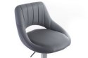Krzesło G21 Aletra Grey skóra ekologiczna, pikowana, szara