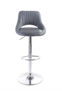 Krzesło G21 Aletra Grey skóra ekologiczna, pikowana, szara