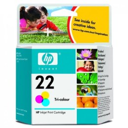 HP oryginalny ink / tusz C9352AE, HP 22, color, blistr, 138s, 5ml, HP PSC-1410, DeskJet F380, D2300, OJ-4300, 5600