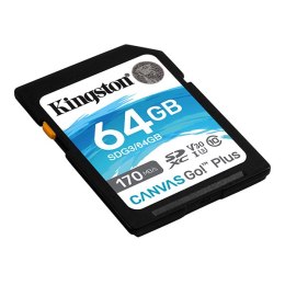 Kingston karta pamięci Canvas Go! Plus, 64GB, SDXC, SDG3/64GB, UHS-I U3 (Class 10), V30