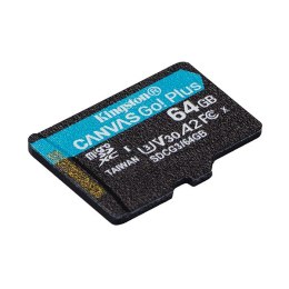 Kingston karta pamięci Canvas Go! Plus, 64GB, micro SDXC, SDCG3/64GBSP, UHS-I U3, bez adaptera, A2, V30