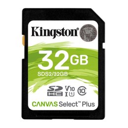Kingston karta Canvas Select Plus, 32GB, SDHC, SDC2/32GB, UHS-I U3 (Class 10), A1