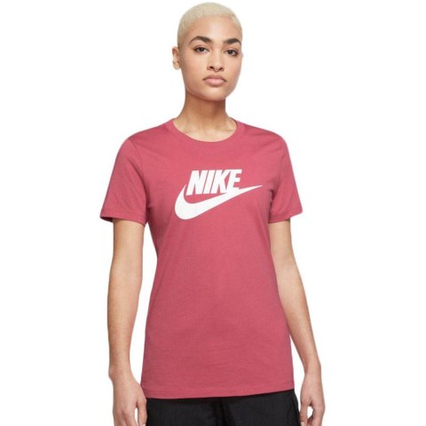 Koszulka damska Nike NSW Tee Essential Icon Futura różowa BV6169 622