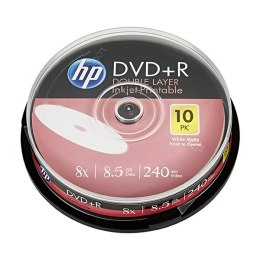 HP DVD+R, DRE00060WIP-3, 10-pack, 8.5GB, 8x, 12cm, cake box, Dual Layer, Printable, do archiwizacji danych