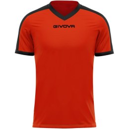 Koszulka Givova Revolution Interlock pomarańczowo-czarna MAC04 0110