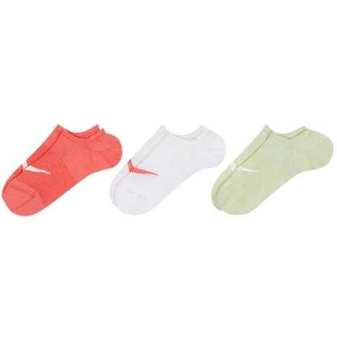 Skarpety Nike NK Everyday Plus Ltwt Footie białe, zielone, pomarańczowe SX5277 928