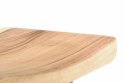 Solidny stołek wykonany z drewna mungur DIVERO - ręcznie ro