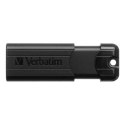 Verbatim USB flash disk, USB 3.0 (3.2 Gen 1), 256GB, PinStripe, Store N Go, czarny, 49320, USB A, z wysuwanym złączem