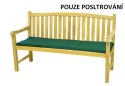 Poduszka trzyosobowa na ławkę ogrodową - zielona