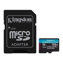 Kingston karta pamięci Canvas Go! Plus, 128GB, micro SDXC, SDCG3/128GB, UHS-I U3, z adapterm, A2, V30