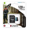 Kingston karta pamięci Canvas Go! Plus, 128GB, micro SDXC, SDCG3/128GB, UHS-I U3, z adapterm, A2, V30