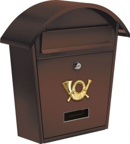 Skrzynka pocztowa z baldachimem - brązowy