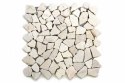 Marmurowa mozaika Garth 1 m2 - kremowe białe płytki