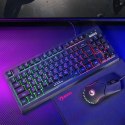 Marvo CM310 EN, RGB zestaw klawiatura + mysz i podkładka dla graczy, US, do gry, membranowa typ przewodowa (USB), czarna, podświ