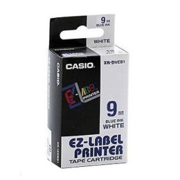 Casio oryginalny taśma do drukarek etykiet, Casio, XR-9WEB1, niebieski druk/biały podkład, nielaminowany, 8m, 9mm