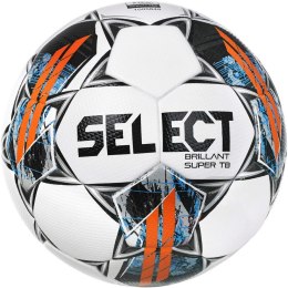 Piłka nożna Select Brillant Super TB FIFA 2022 biało-szaro-pomarańczowa 1005848