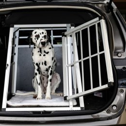 Skrzynia transportowa aluminiowa dla psów dwudrzwiowa tylna
