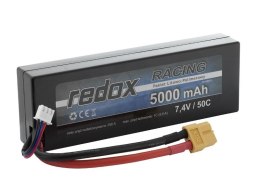 Redox RACING 5000 mAh 7,4V 50C Hardcase Samochodowy pakiet LiPo