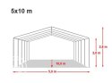 Namiot ogrodowy CLASSIC 5 x 10 m - biały