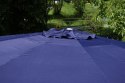Parasol ogrodowy Garth niebieski z korbką 4 m
