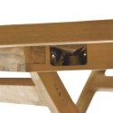 Składany stół DIVERO z drewna tekowego Ø 100 cm