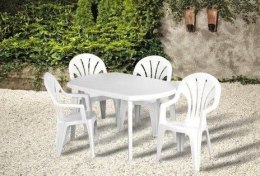 Stół ogrodowy plastikowy ELISE biały