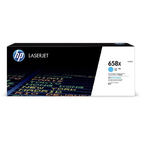 HP oryginalny toner W2001X, cyan, 28000s, HP 658X, high capacity, HP Color LaserJet Enterprise M751 Series, O