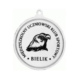 Medal Srebrny Biathlon Z Miejscem Na Emblemat 25 Mm Grawerowaniem Laserem- Rmi