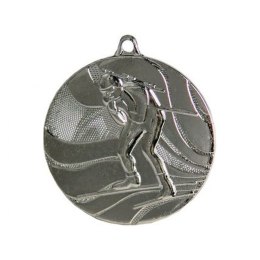 Medal Srebrny Biathlon Z Miejscem Na Emblemat 25 Mm - Medal Stalowy