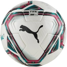Piłka nożna Puma teamFINAL 21.1 FIFA Quality Pro biało-różowo-niebieska 83236 01