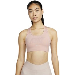 Stanik damski Nike Nk Dri-FIT Swoosh Mtlc Gx Bra różowy DD1458 601