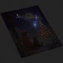 Podświetlany obraz Wigilia w lesie, 40 LED, 30 x 40 cm