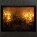 Podświetlany obraz świąteczny pejzaż, 8 diod LED, 30 x 40 cm
