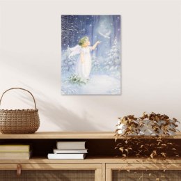 Podświetlony obraz Anioł Stróż, 40 LED, 30 x 40 cm