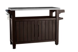 Stół ogrodowy ze schowkiem UNITY XL - brązowy