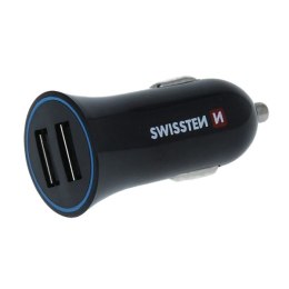 Ładowarka samochodowa SWISSTEN 12W, 2-portowy, USB-A, kabel Lighting MFi