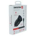 Ładowarka samochodowa SWISSTEN 32,5W, 2-portowy, USB-A, kabel USB-C