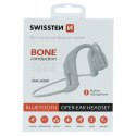 SWISSTEN Bezprzewodowe słuchawki bluetooth Bone conduction, mikrofon, regulacja głośności, biała, sport typ bluetooth