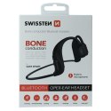 SWISSTEN Bezprzewodowe słuchawki bluetooth Bone conduction, mikrofon, regulacja głośności, czarna, sport typ bluetooth