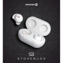 Swissten TWS Stonebuds, zestaw głośnomówiący, biała, bluetooth