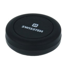 Uchwyt magnetyczny do telefonu lub GPS Swissten do samochodu, S-Grip Dashboard M10, czarny, metal, z klejem, czarna, telefon