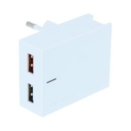 Zasilacz / sieciowy adapter SWISSTEN 23W, 2-portowy, USB-A, biały