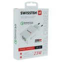 Zasilacz / sieciowy adapter SWISSTEN 23W, 2-portowy, USB-A